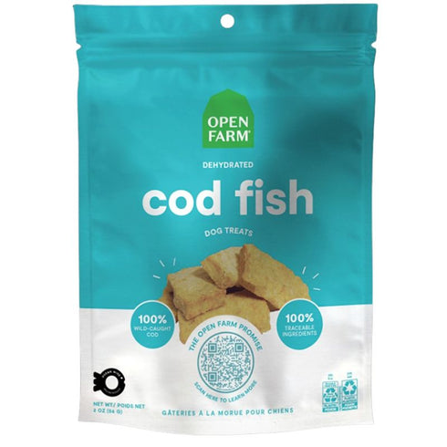 Open Farm Dehydrated Cod Fish Dog Treats 2oz - Poudre Pet and Feed Supply